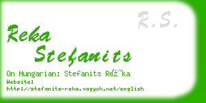 reka stefanits business card